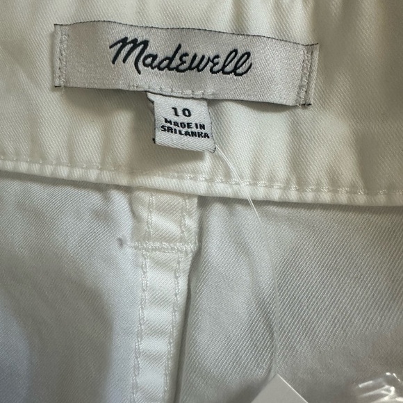 Madewell The Barrel-Leg Utility Pant in Garment-Dyed Twill Size 10 White - Picture 3 of 9
